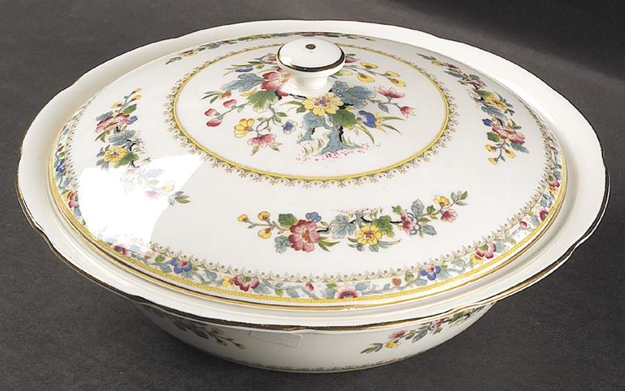 Ming Rose Round Covered Vegetable by Foley-1