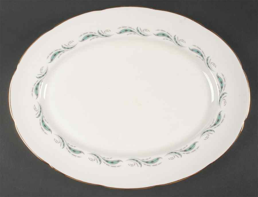 Pine Spray 15" Oval Serving Platter by Foley-1