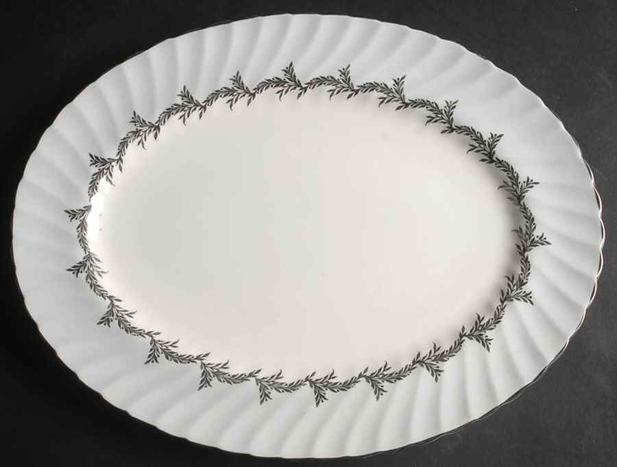 Silver Fern 13" Oval Serving Platter by Foley-1