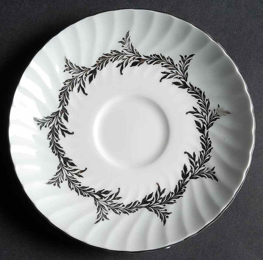 Silver Fern Saucer by Foley-1