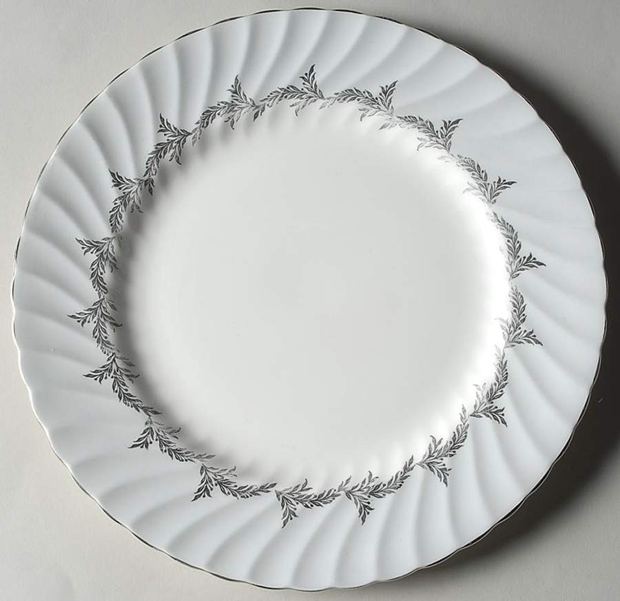Silver Fern Dinner Plate by Foley-1