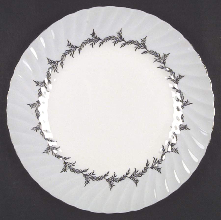 Silver Fern Dinner Plate by Foley-1