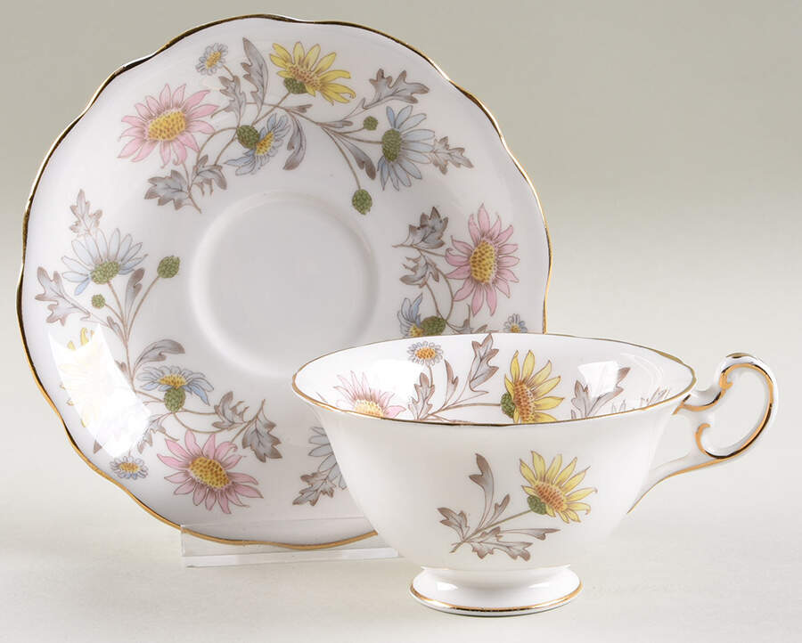 Somerset Footed Cup & Saucer Set by Foley-1