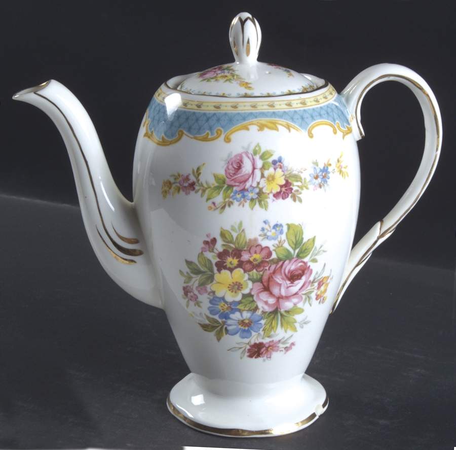 Windsor Blue Small Coffee Pot & Lid by Foley-1