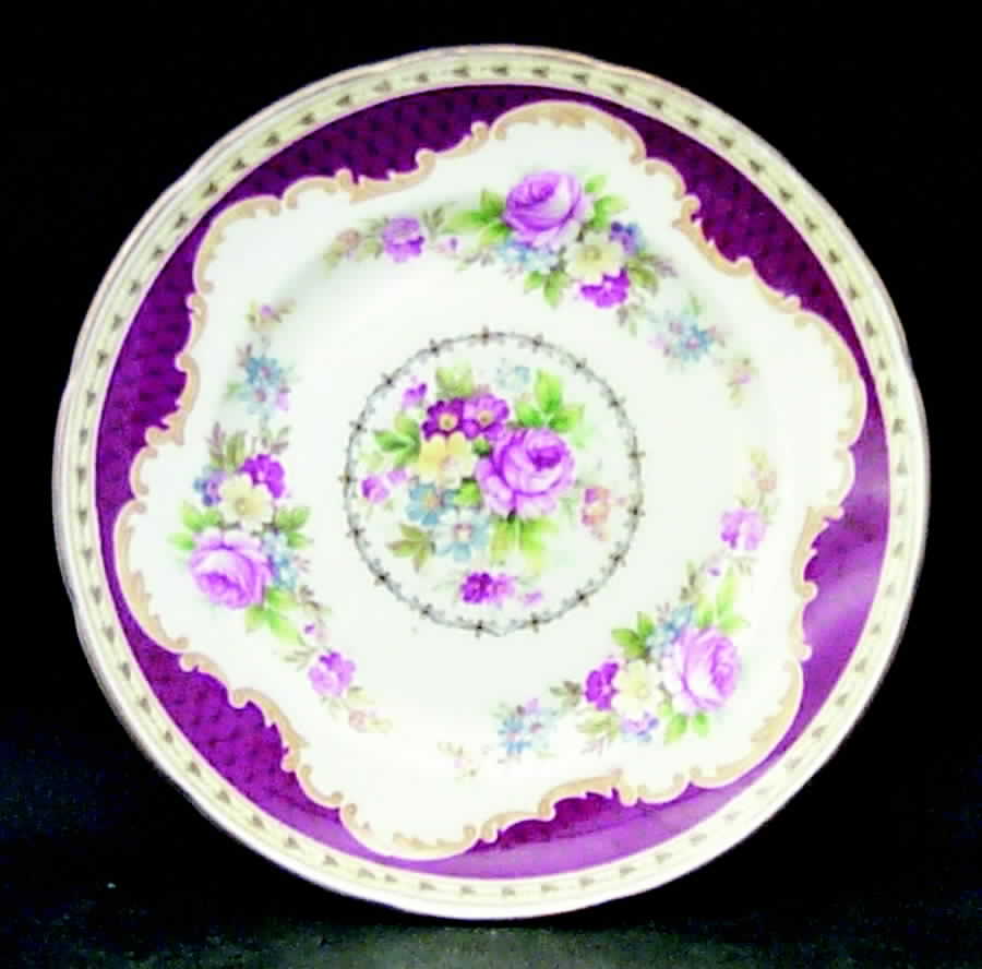 Windsor Burgundy Bread & Butter Plate by Foley-1