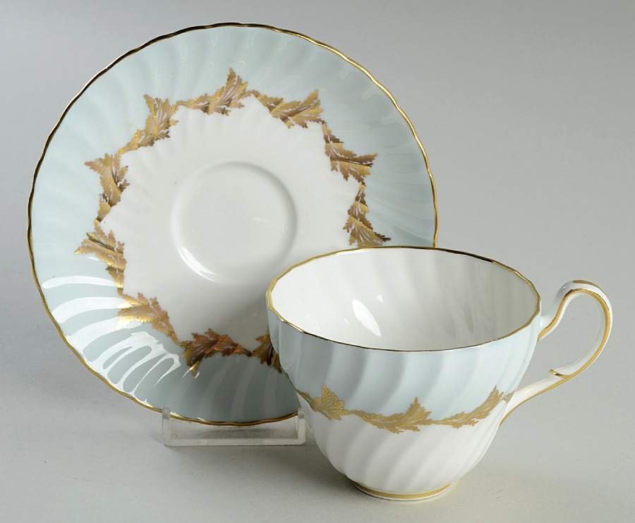 Wyvern Flat Cup & Saucer Set by Foley-1