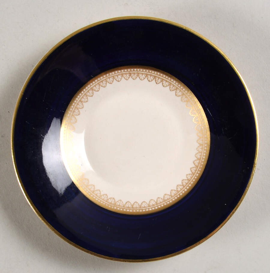 5973 Cobalt (Smooth) Saucer for Demitasse Cup by Fondeville-1