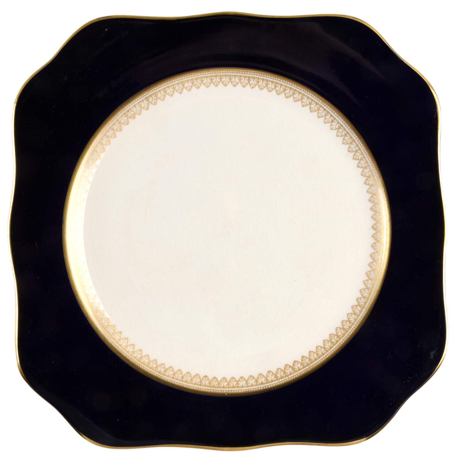 5973 Cobalt (Smooth) Square Salad Plate by Fondeville-1