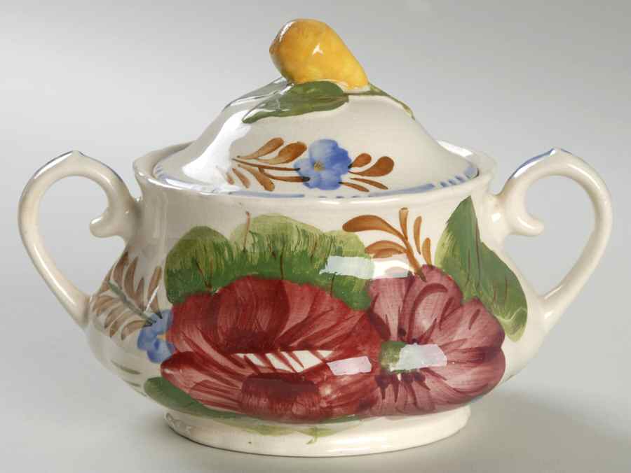 Belle Fiore Sugar Bowl & Lid by Fondeville-1