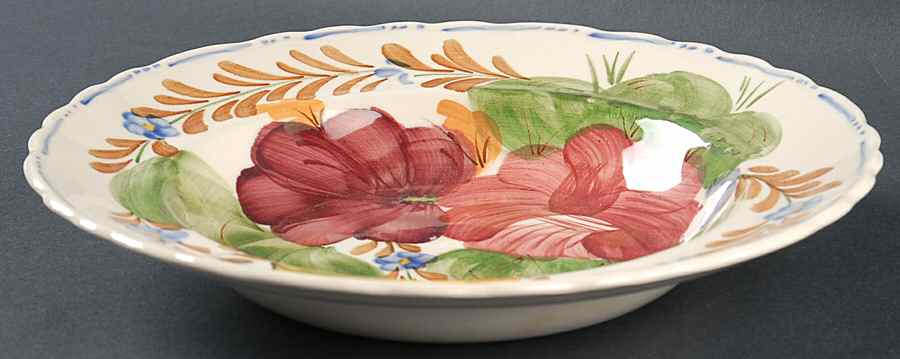 Belle Fiore Large Rim Soup Bowl by Fondeville-1
