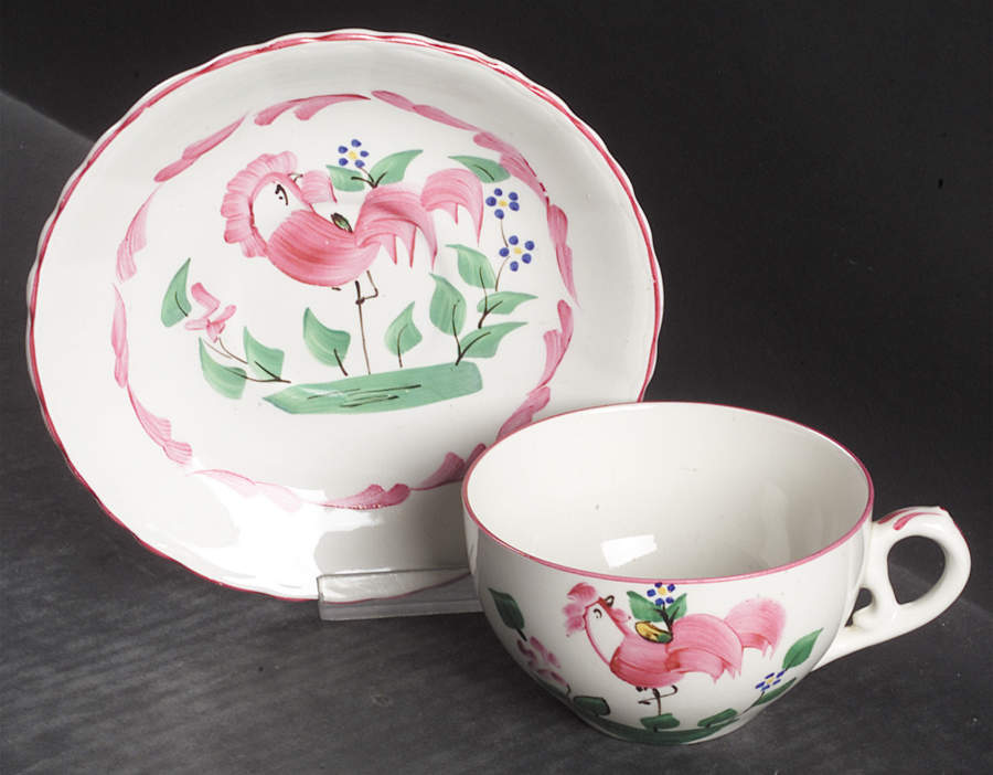 Chanticleer Flat Cup & Saucer Set by Fondeville-1
