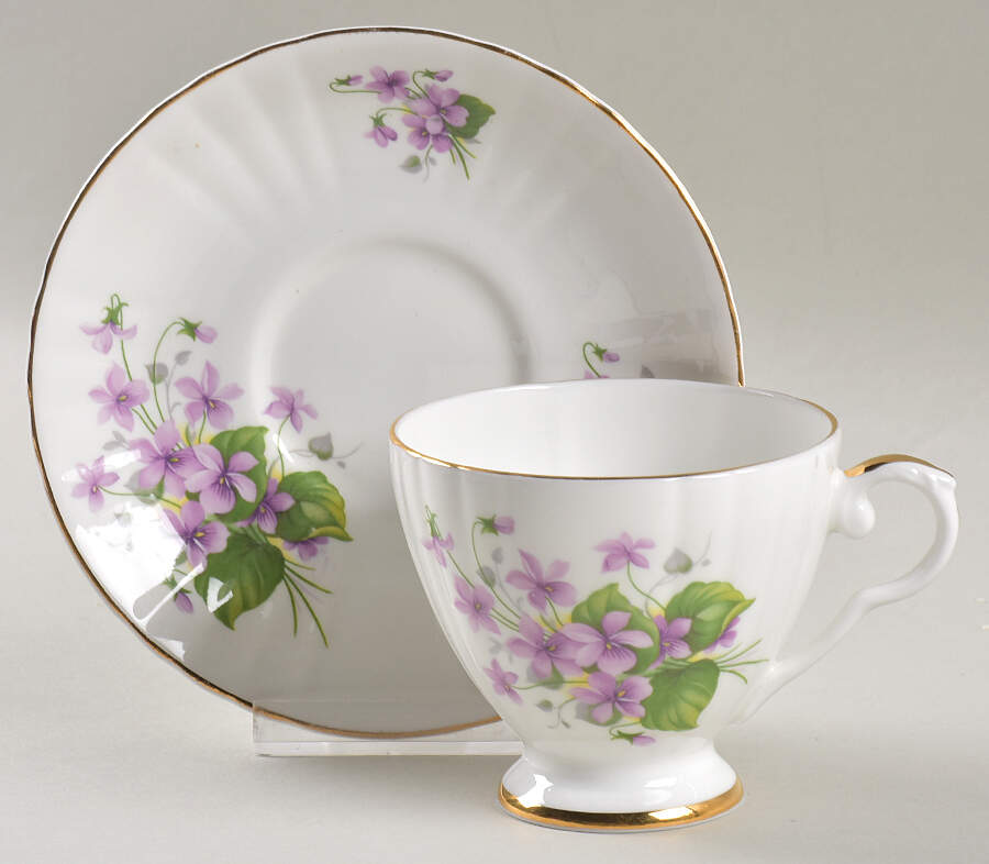 8516 Footed Cup & Saucer Set by Fondeville-1