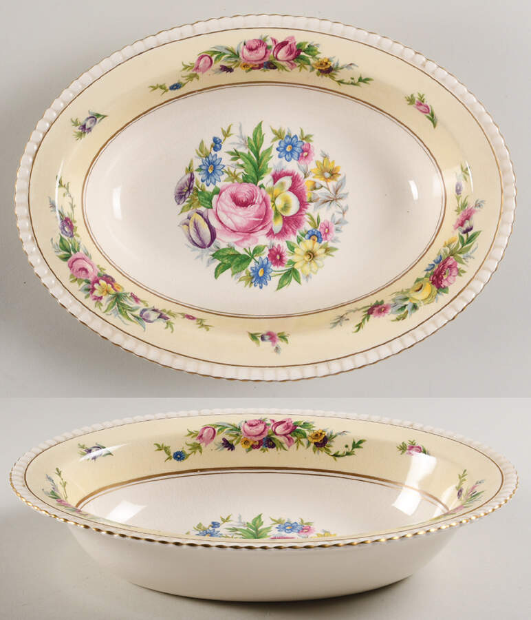 Hampton Court 10" Oval Vegetable Bowl by Fondeville-1