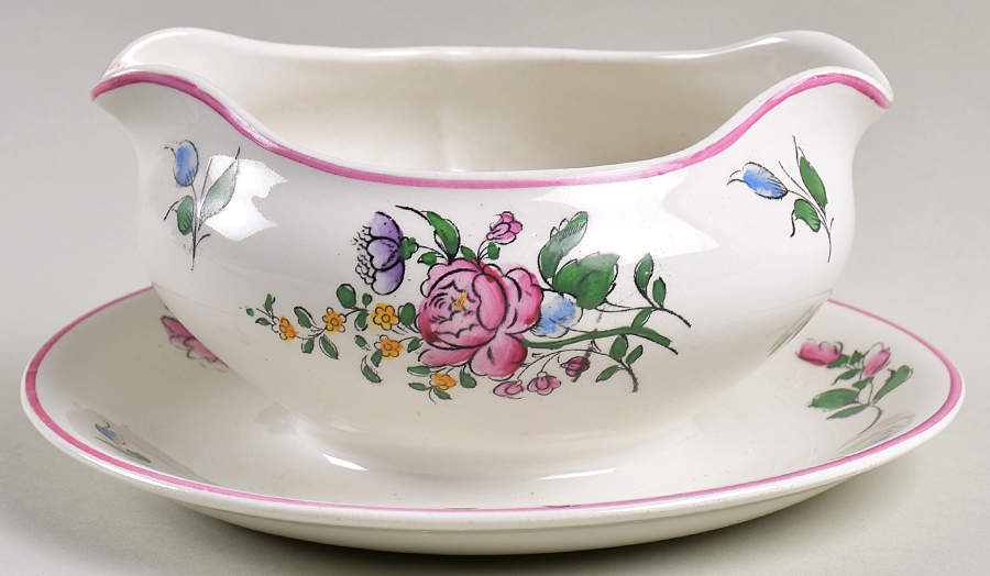 Strasbourg Gravy Boat with Attached Underplate by Fondeville-1