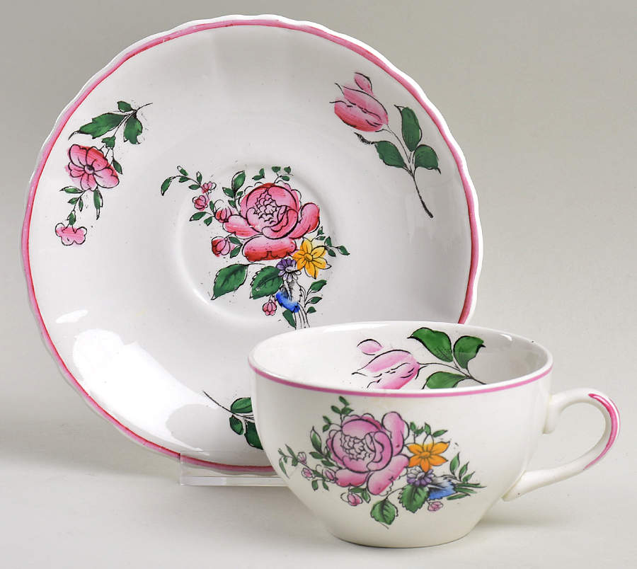 Strasbourg Flat Cup & Saucer Set by Fondeville-1