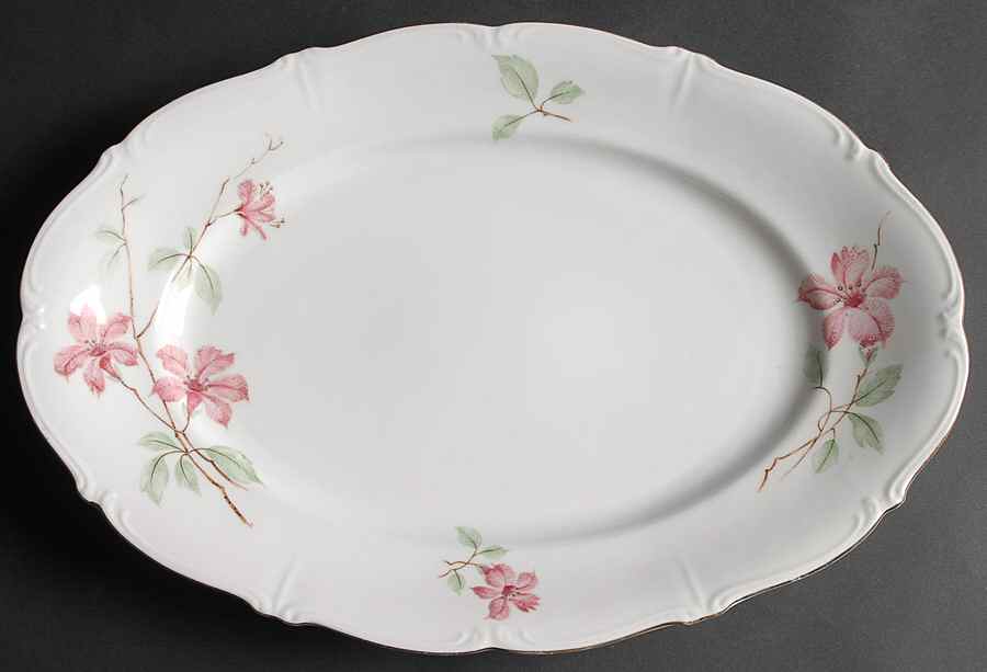 Blossom Time 13" Oval Serving Platter by Forest-1