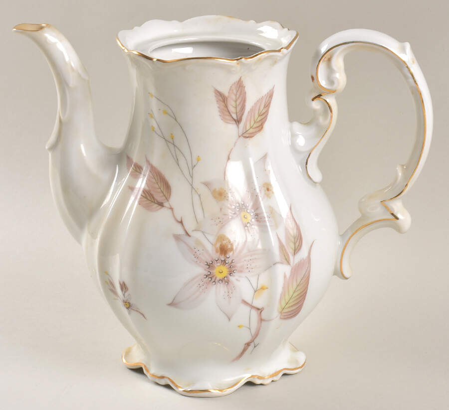 Brown Orchid Coffee Pot No Lid by Forest-1