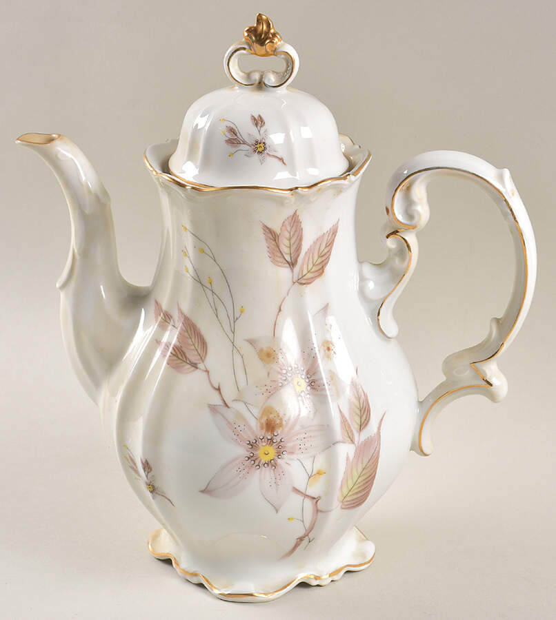 Brown Orchid Coffee Pot & Lid by Forest-1