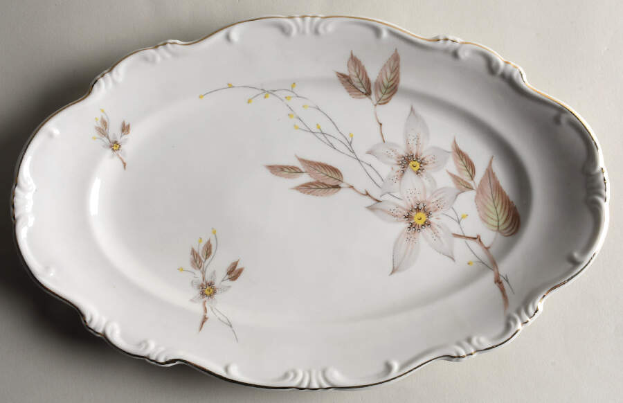 Brown Orchid 13" Oval Serving Platter by Forest-1