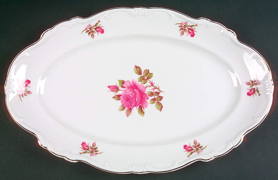 Corsage 15" Oval Serving Platter by Forest-1
