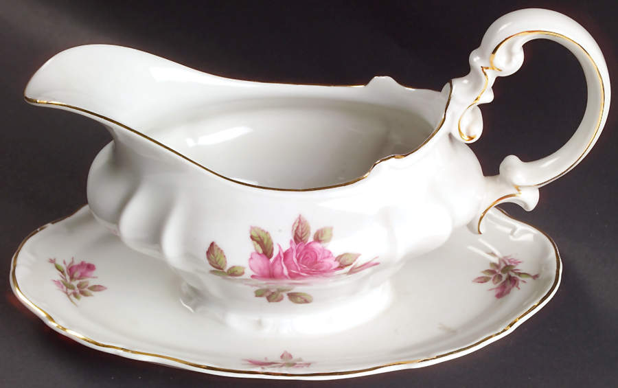 Corsage Gravy Boat with Attached Underplate by Forest-1