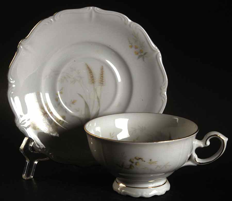Harvest Footed Cup & Saucer Set by Forest-1