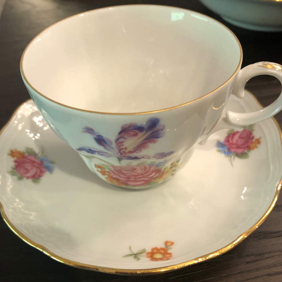 Memento Footed Cup & Saucer Set by Forest-1