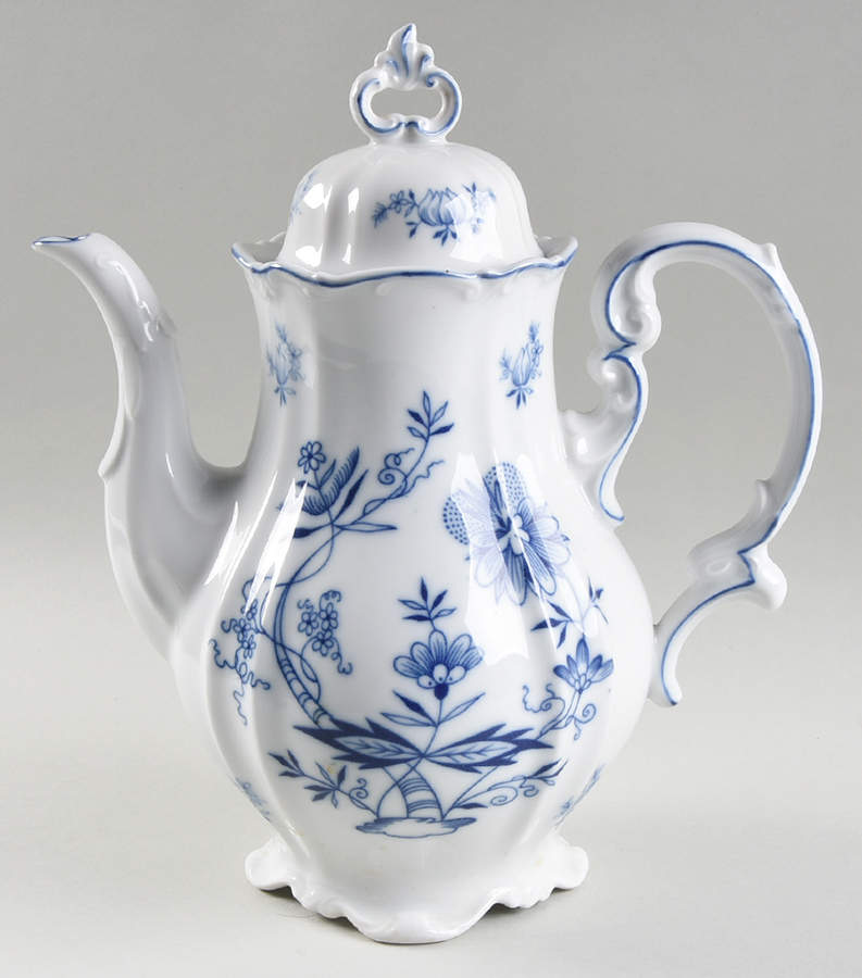 Ming Blue Coffee Pot & Lid by Forest-1