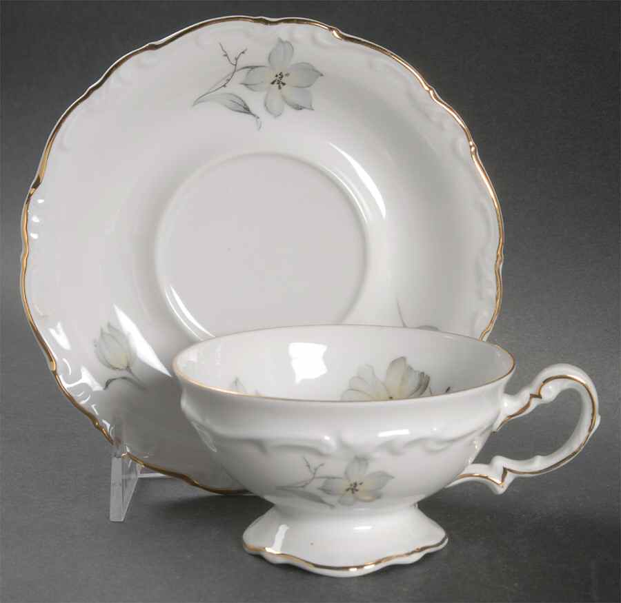Morning Glory Footed Cup & Saucer Set by Forest-1