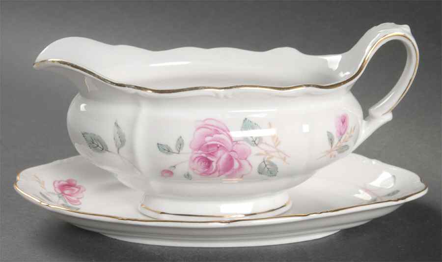 Moonglow Gravy Boat & Underplate by Forest-1