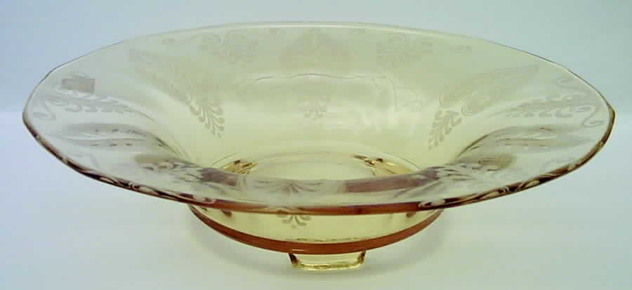 Trojan Topaz 12" 3-Toed Footed Bowl by Fostoria-1