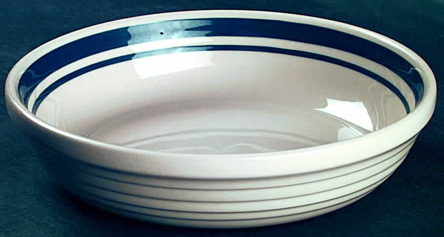 Blue Stripe 8" Individual Pasta Bowl by Friendship-1