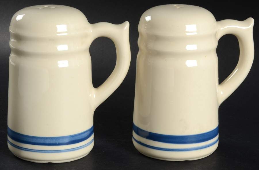Blue Stripe Stove Top Salt & Pepper Set by Friendship-1