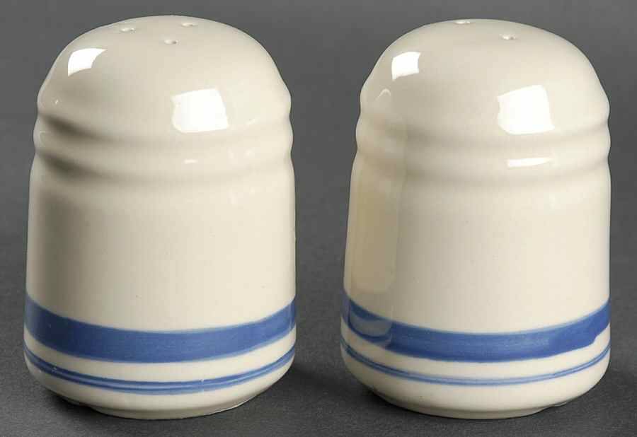 Blue Stripe Salt & Pepper Set by Friendship-1