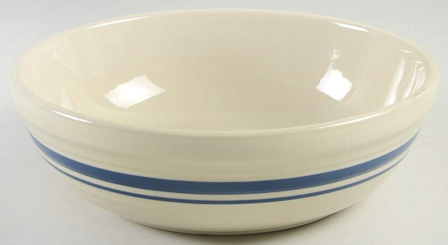 Blue Stripe 9" Round Serving Bowl by Friendship-1