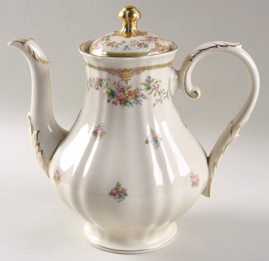 Aida (Gold Verge & Trim) Coffee Pot & Lid by Franconia-Krautheim & Adelburg-1
