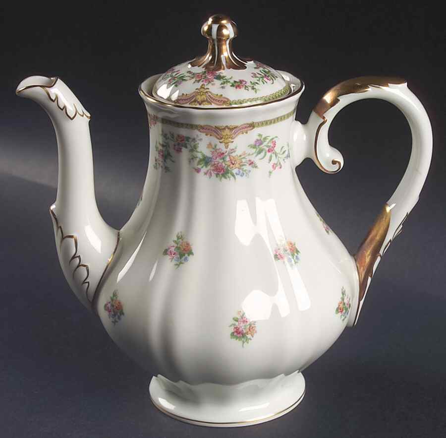 Aida (Gold Verge & Trim) Small Coffee Pot & Lid by Franconia-Krautheim & Adelburg-1