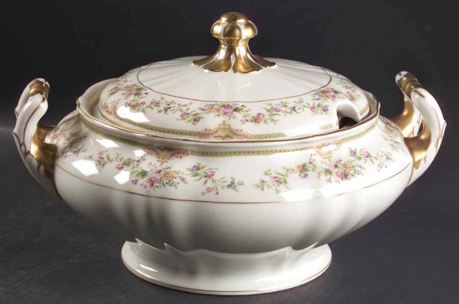 Aida (Gold Verge & Trim) Oval Tureen & Lid by Franconia-Krautheim & Adelburg-1