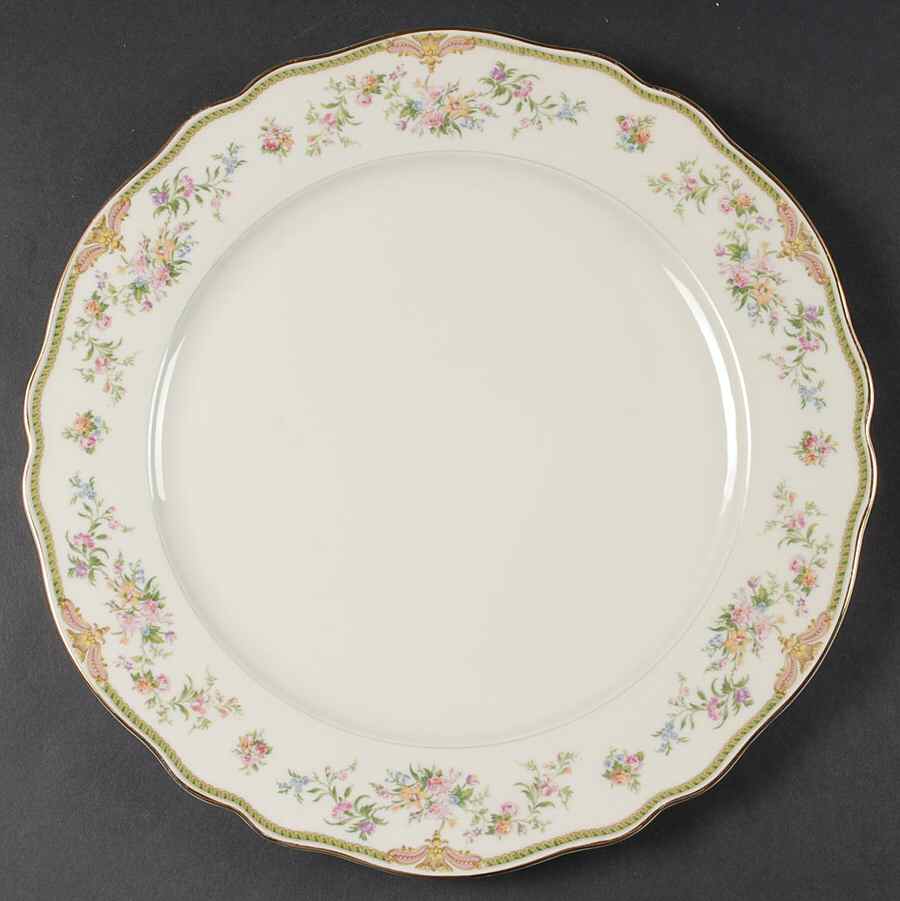 Aida (Green Verge & Gold Trim) 12" Chop Plate (Round Platter) by Franconia-Krautheim & Adelburg-1