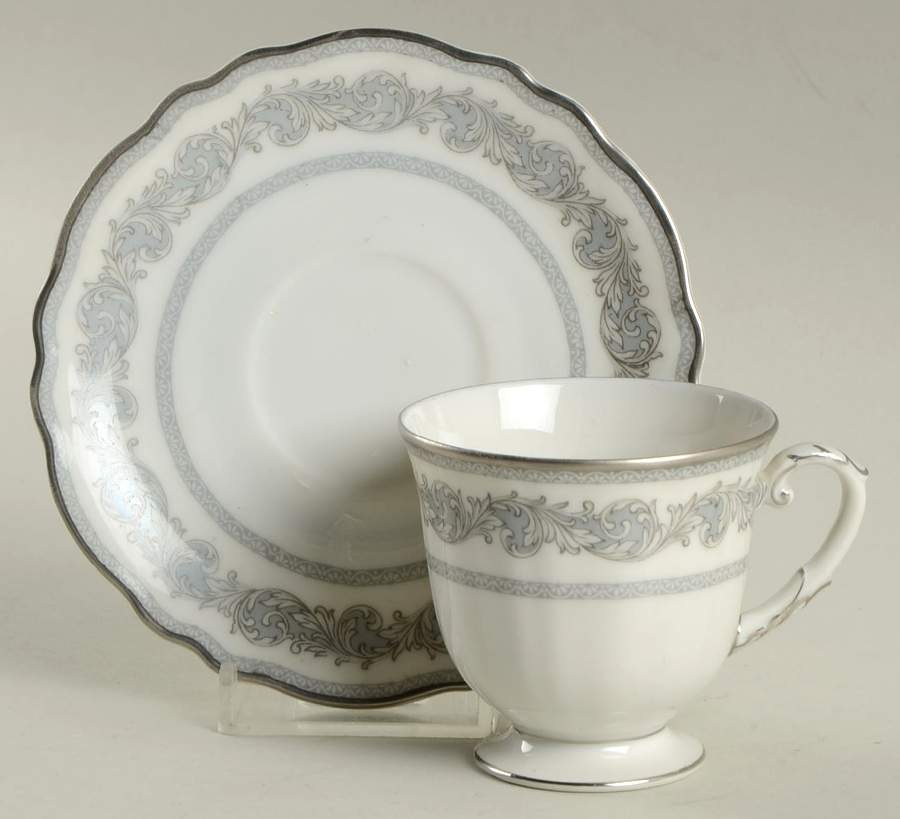 Argenta Footed Demitasse Cup & Saucer Set by Franconia-Krautheim & Adelburg-1