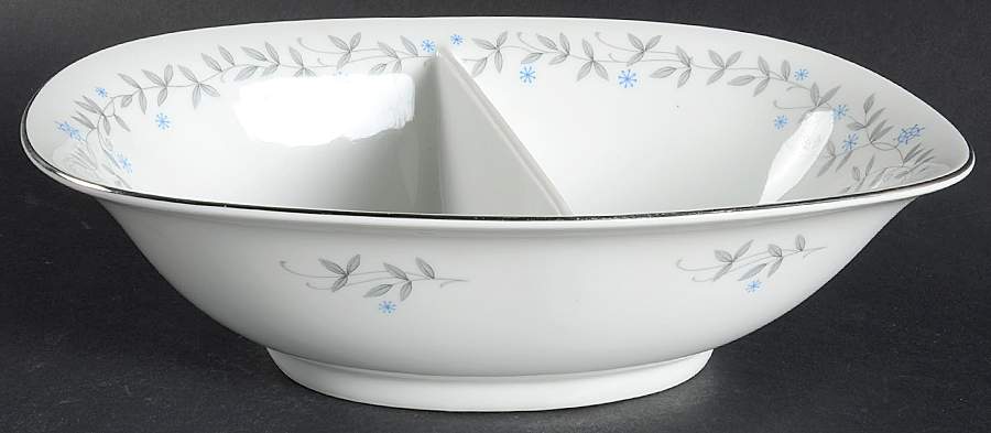 Arietta 10" Oval Divided Vegetable Bowl by Franconia-Krautheim & Adelburg-1