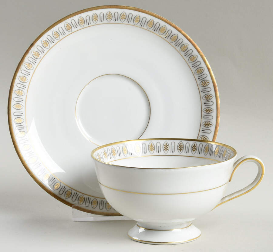 Athena Footed Cup & Saucer Set by Franconia-Krautheim & Adelburg-1