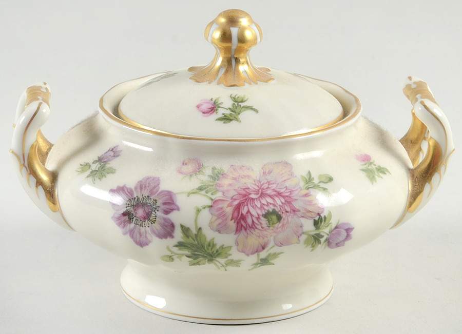Barbara Sugar Bowl & Lid by Franconia-Krautheim & Adelburg-1