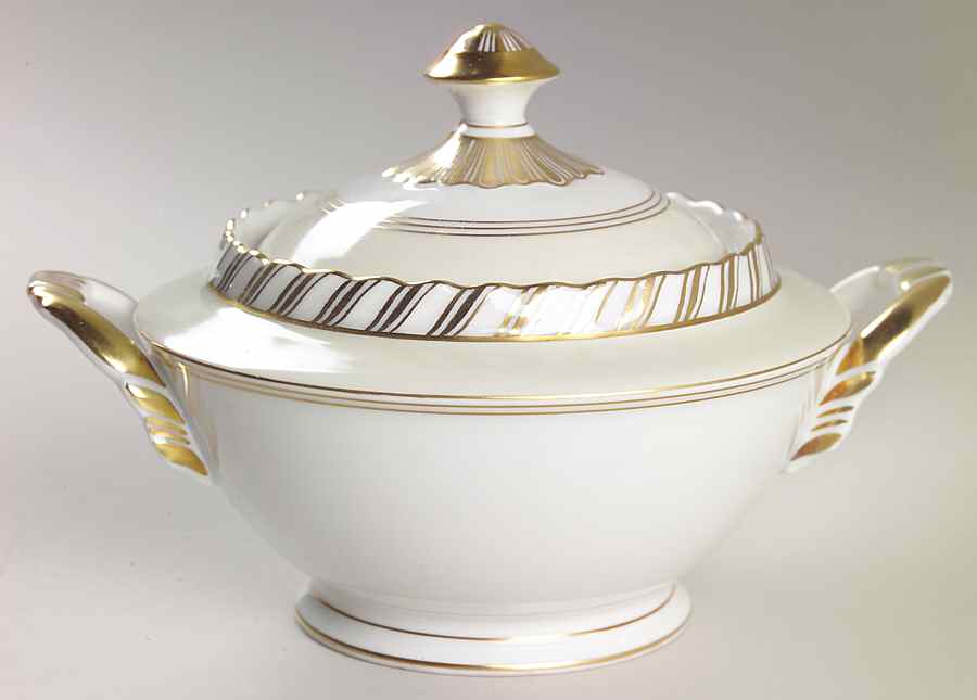 Baronial (White Center) Sugar Bowl & Lid by Franconia-Krautheim & Adelburg-1