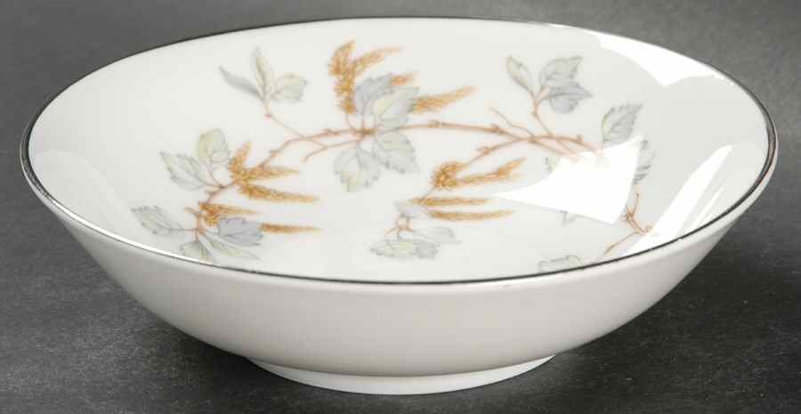 Birch Blossoms (Platinum Trim) Fruit/Dessert (Sauce) Bowl by Franconia-Krautheim & Adelburg-1