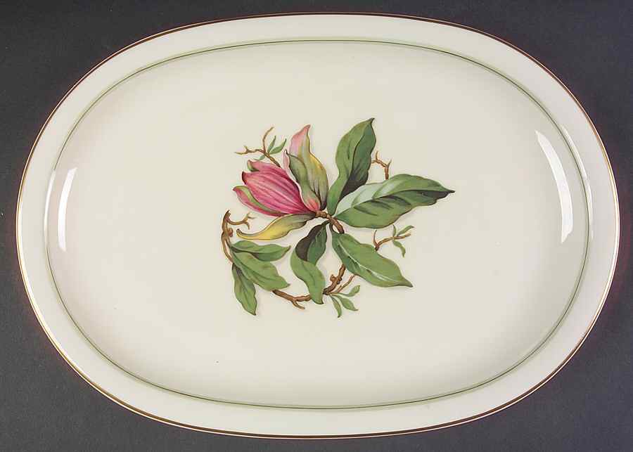 Blossoms of Spring 14" Oval Serving Platter by Franconia-Krautheim & Adelburg-1