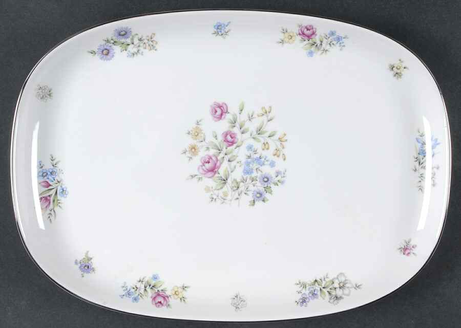 Bouquet 13" Oval Serving Platter by Franconia-Krautheim & Adelburg-1