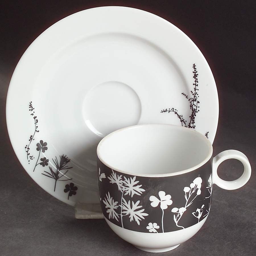 Candlelight Flat Cup & Saucer Set by Franconia-Krautheim & Adelburg-1
