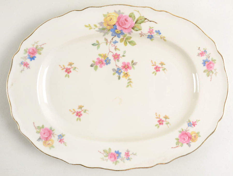 Carmen Cream 11" Oval Serving Platter by Franconia-Krautheim & Adelburg-1