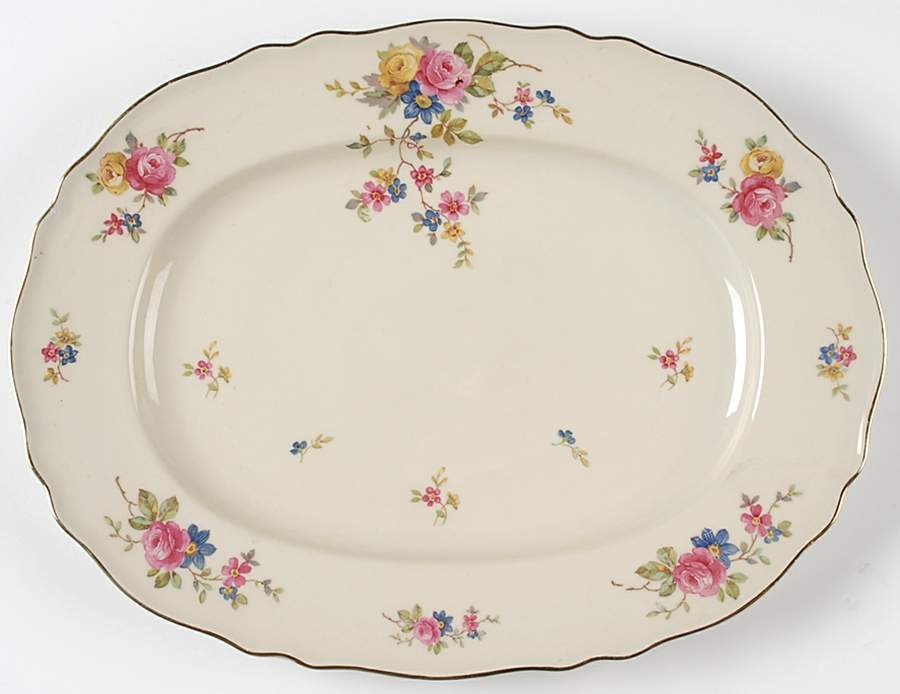 Carmen Cream 15" Oval Serving Platter by Franconia-Krautheim & Adelburg-1
